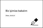 Biz işimize bakalım