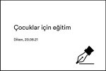Çocuklar için eğitim